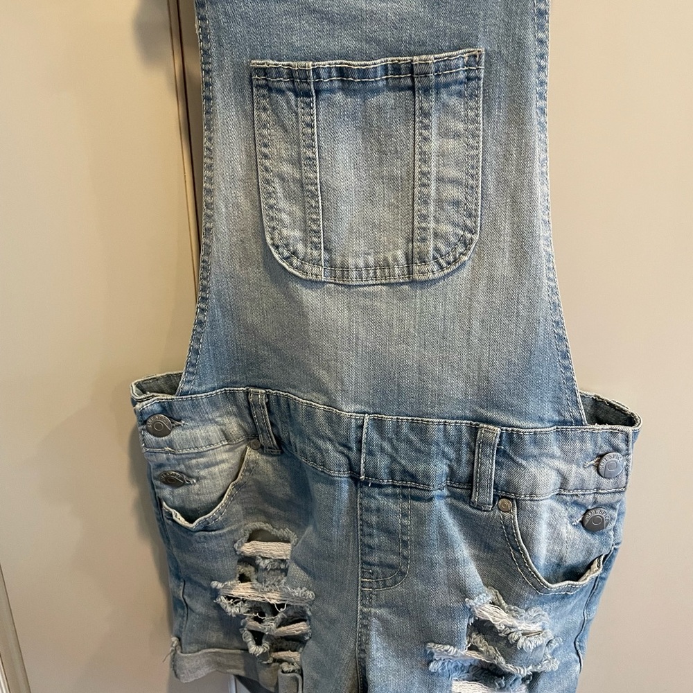 Bluespice Overalls Distressed Shorts size 0 - Picture 2 of 6